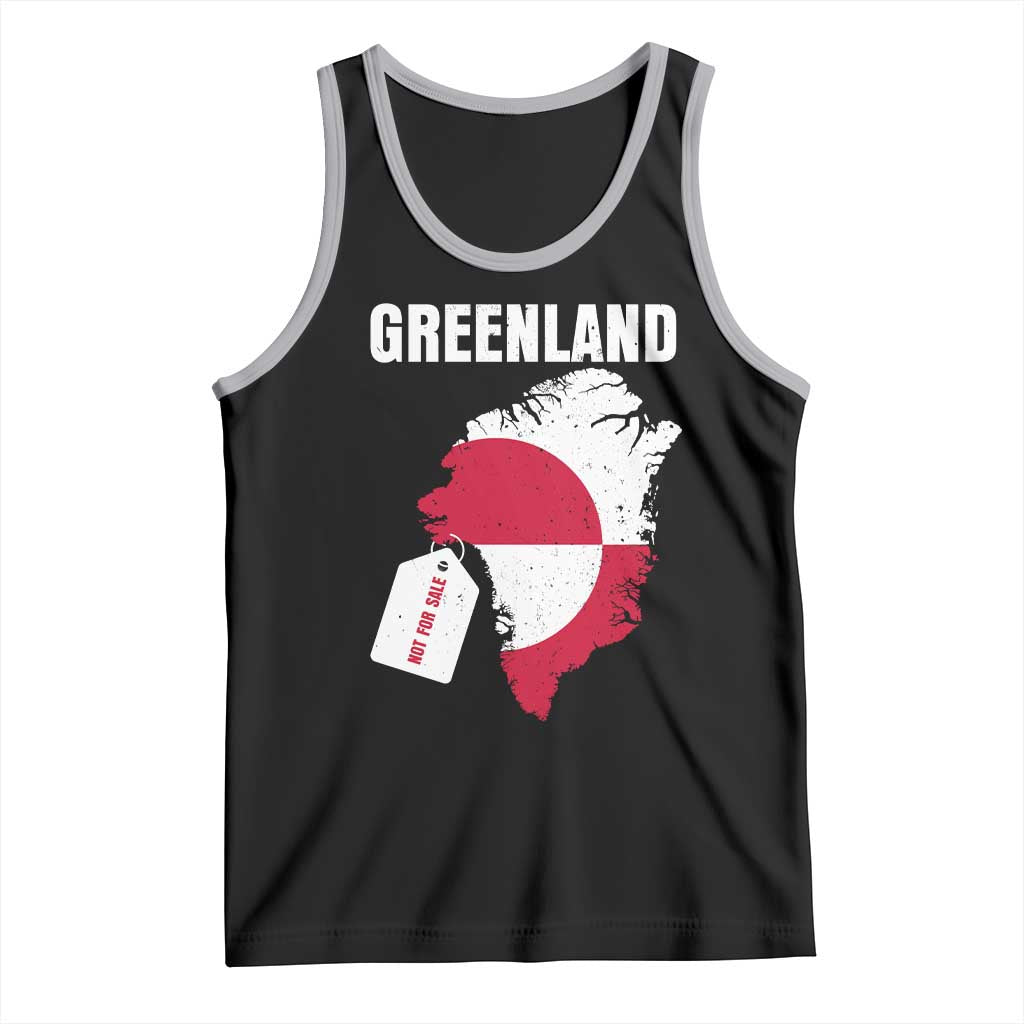 Greenland Not For Sale Patriotic Tank Top Grunge Flag and Price Tag Protest TS02 Black Athletic Heather Print Your Wear