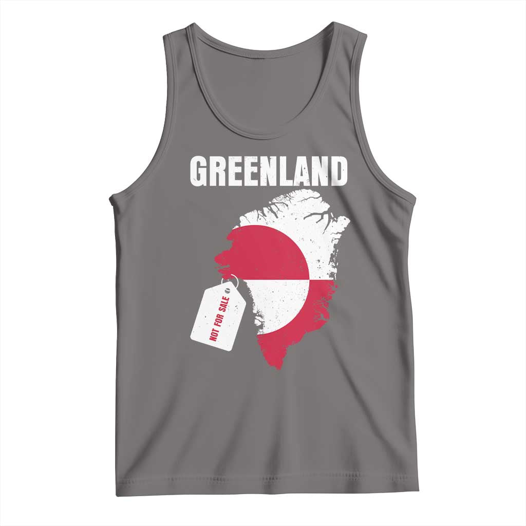 Greenland Not For Sale Patriotic Tank Top Grunge Flag and Price Tag Protest TS02 Deep Heather Print Your Wear