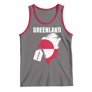 Greenland Not For Sale Patriotic Tank Top Grunge Flag and Price Tag Protest TS02 Deep Heather Red Print Your Wear