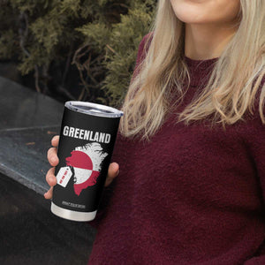 Greenland Not For Sale Patriotic Tumbler Cup Grunge Flag and Price Tag Protest TS02 Print Your Wear