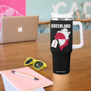 Greenland Not For Sale Patriotic Tumbler With Handle Grunge Flag and Price Tag Protest TS02 Print Your Wear