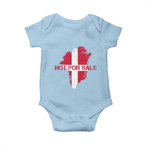 Denmark Stand With Greenland Not For Sale Baby Onesie Danish Flag Unity Support Protest TS02 Light Blue Print Your Wear