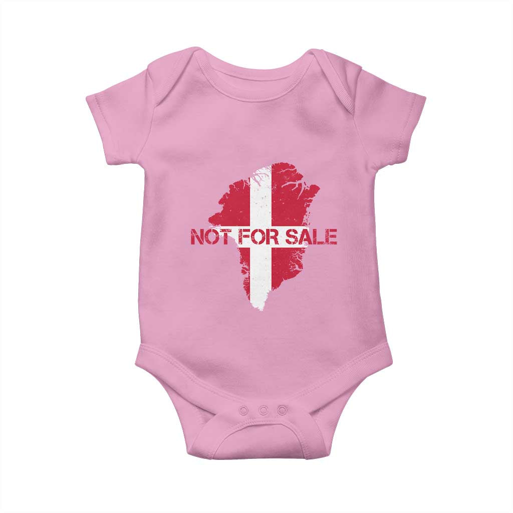Denmark Stand With Greenland Not For Sale Baby Onesie Danish Flag Unity Support Protest TS02 Light Pink Print Your Wear