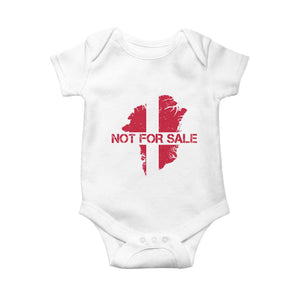 Denmark Stand With Greenland Not For Sale Baby Onesie Danish Flag Unity Support Protest TS02 White Print Your Wear
