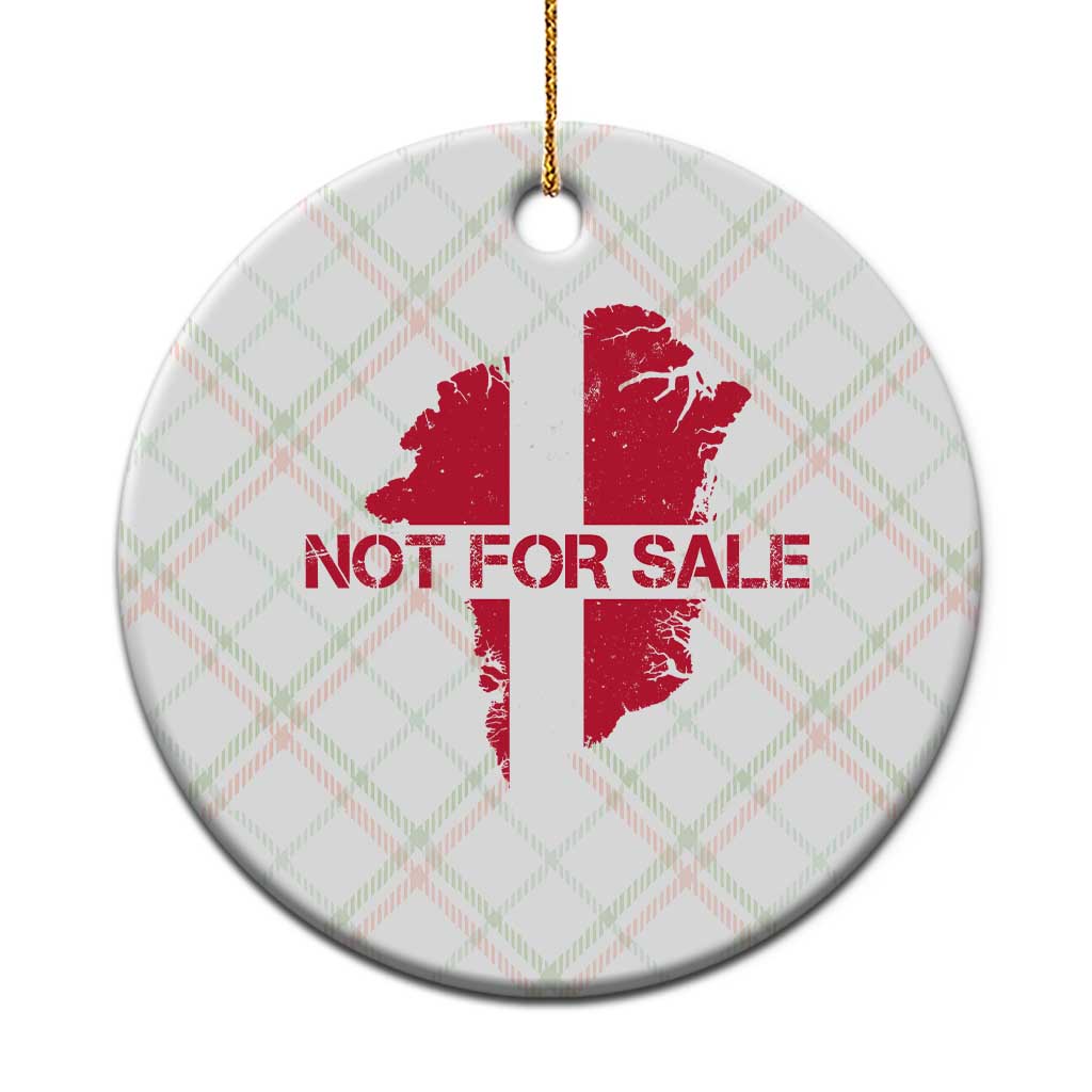 Denmark Stand With Greenland Not For Sale Ceramic Ornament Danish Flag Unity Support Protest TS02 1pc Christmas Plaid Print Your Wear