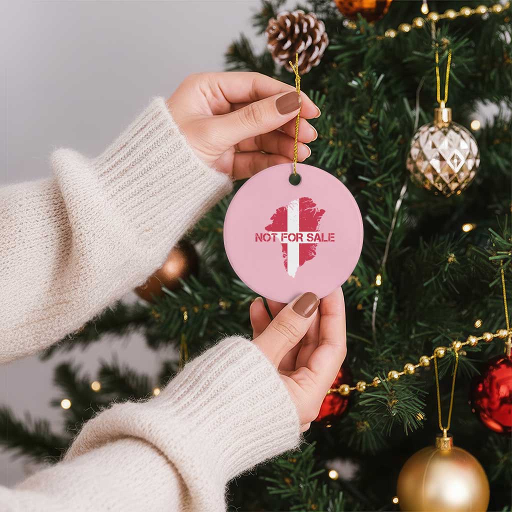 Denmark Stand With Greenland Not For Sale Ceramic Ornament Danish Flag Unity Support Protest TS02 1pc Light Pink Print Your Wear