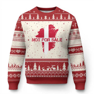 Denmark Stand With Greenland Not For Sale Ugly Christmas Sweater Danish Flag Unity Support Protest TS02 Beige Red Print Your Wear