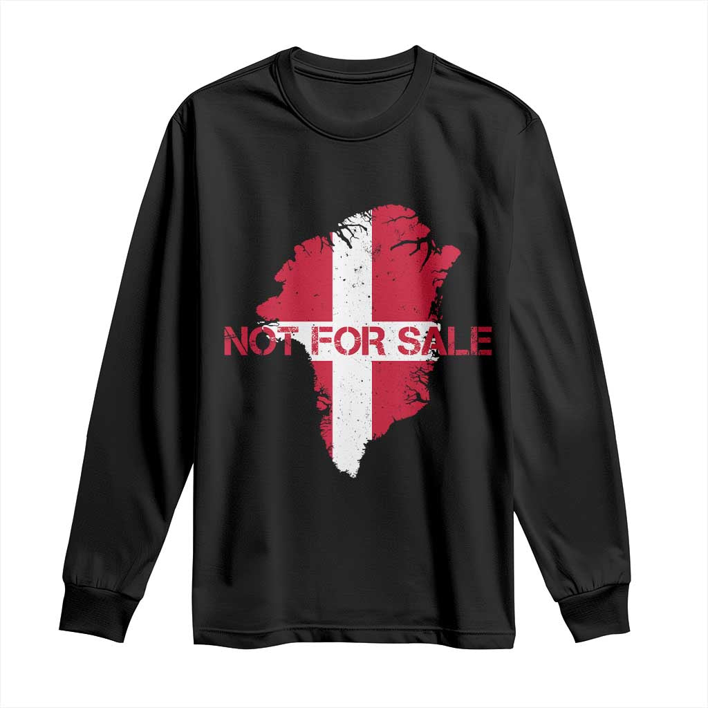 Denmark Stand With Greenland Not For Sale Long Sleeve Shirt Danish Flag Unity Support Protest TS02 Black Print Your Wear