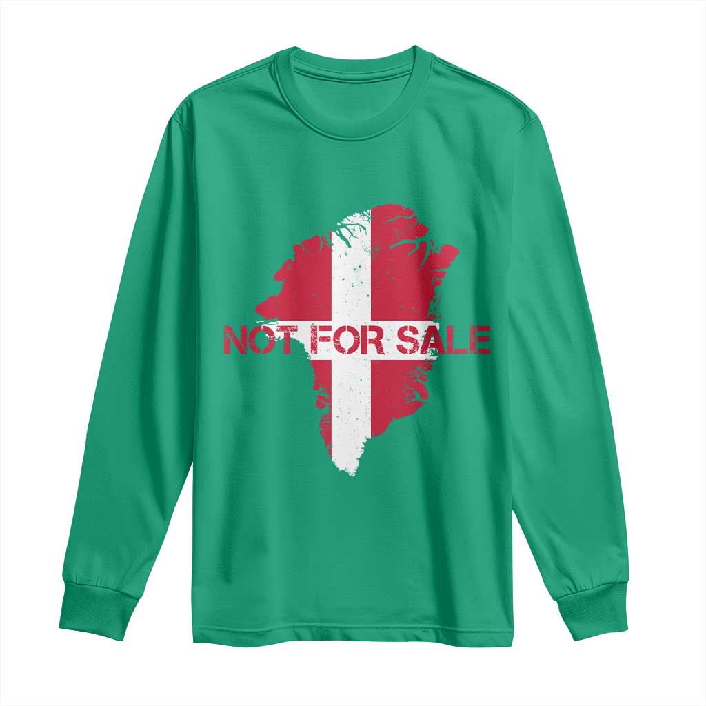 Denmark Stand With Greenland Not For Sale Long Sleeve Shirt Danish Flag Unity Support Protest TS02 Irish Green Print Your Wear