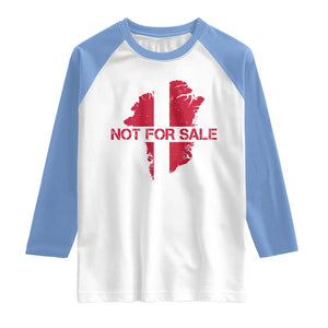 Denmark Stand With Greenland Not For Sale Raglan Shirt Danish Flag Unity Support Protest TS02 White Carolina Blue Print Your Wear