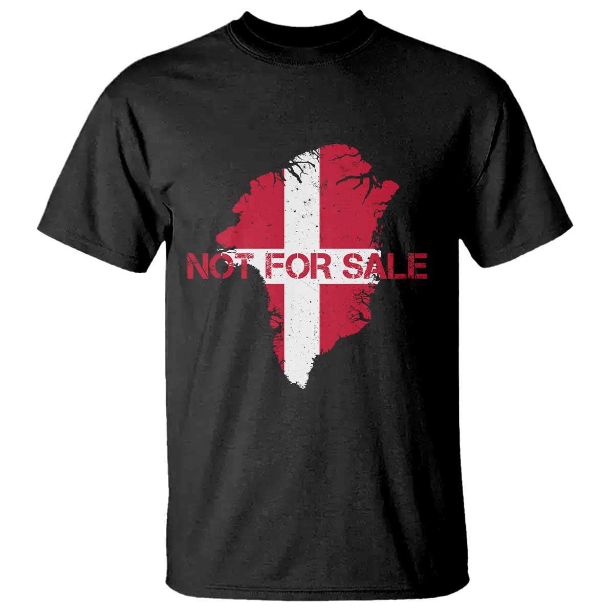 Denmark Stand With Greenland Not For Sale T Shirt Danish Flag Unity Support Protest TS02 Black Print Your Wear