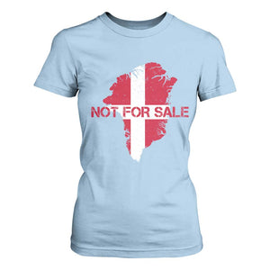 Denmark Stand With Greenland Not For Sale T Shirt For Women Danish Flag Unity Support Protest TS02 Light Blue Print Your Wear