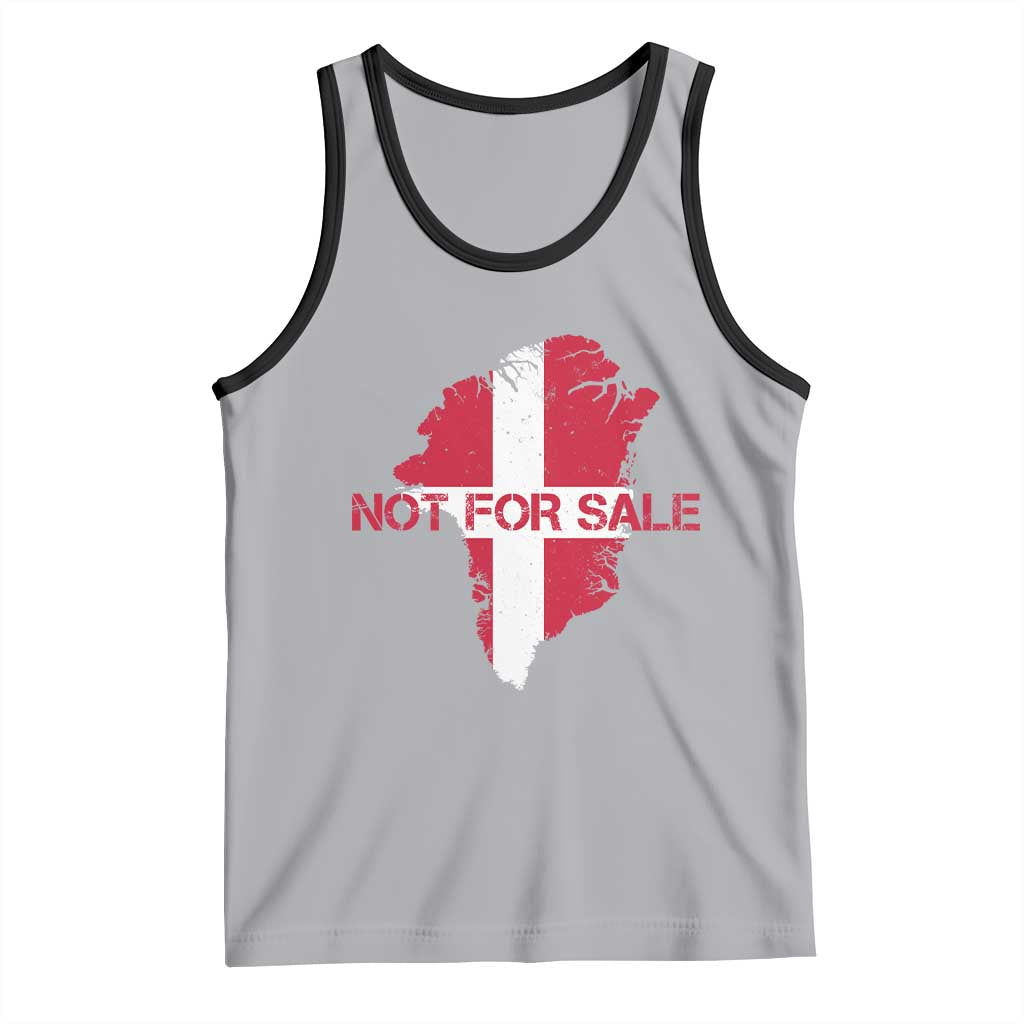 Denmark Stand With Greenland Not For Sale Tank Top Danish Flag Unity Support Protest TS02 Athletic Heather Black Print Your Wear