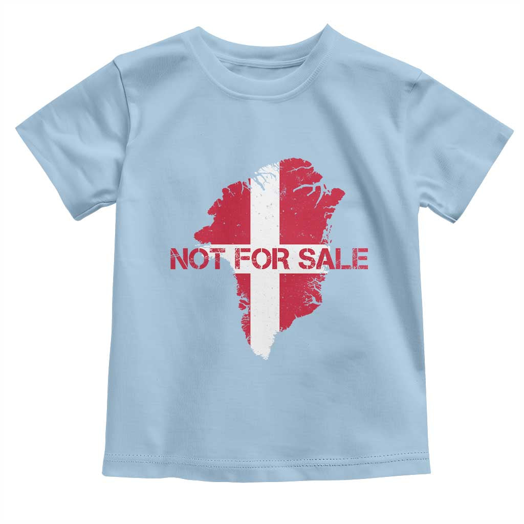 Denmark Stand With Greenland Not For Sale Toddler T Shirt Danish Flag Unity Support Protest TS02 Light Blue Print Your Wear
