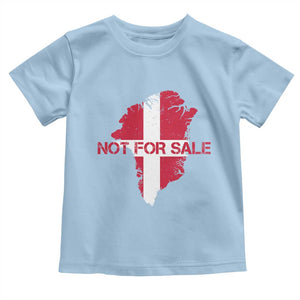 Denmark Stand With Greenland Not For Sale Toddler T Shirt Danish Flag Unity Support Protest TS02 Light Blue Print Your Wear