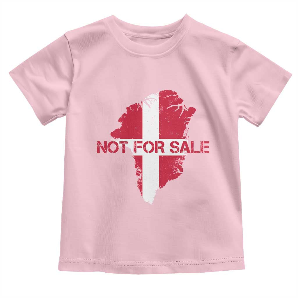 Denmark Stand With Greenland Not For Sale Toddler T Shirt Danish Flag Unity Support Protest TS02 Light Pink Print Your Wear