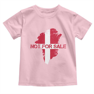 Denmark Stand With Greenland Not For Sale Toddler T Shirt Danish Flag Unity Support Protest TS02 Light Pink Print Your Wear