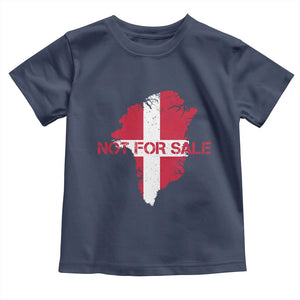 Denmark Stand With Greenland Not For Sale Toddler T Shirt Danish Flag Unity Support Protest TS02 Navy Print Your Wear