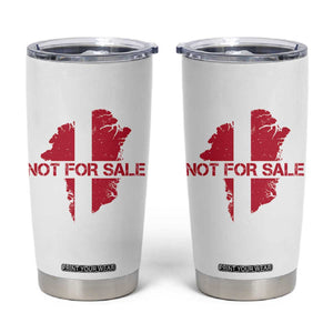 Denmark Stand With Greenland Not For Sale Tumbler Cup Danish Flag Unity Support Protest TS02 White Print Your Wear