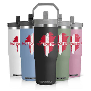Denmark Stand With Greenland Not For Sale Flip Straw Tumbler Danish Flag Unity Support Protest TS02 Print Your Wear