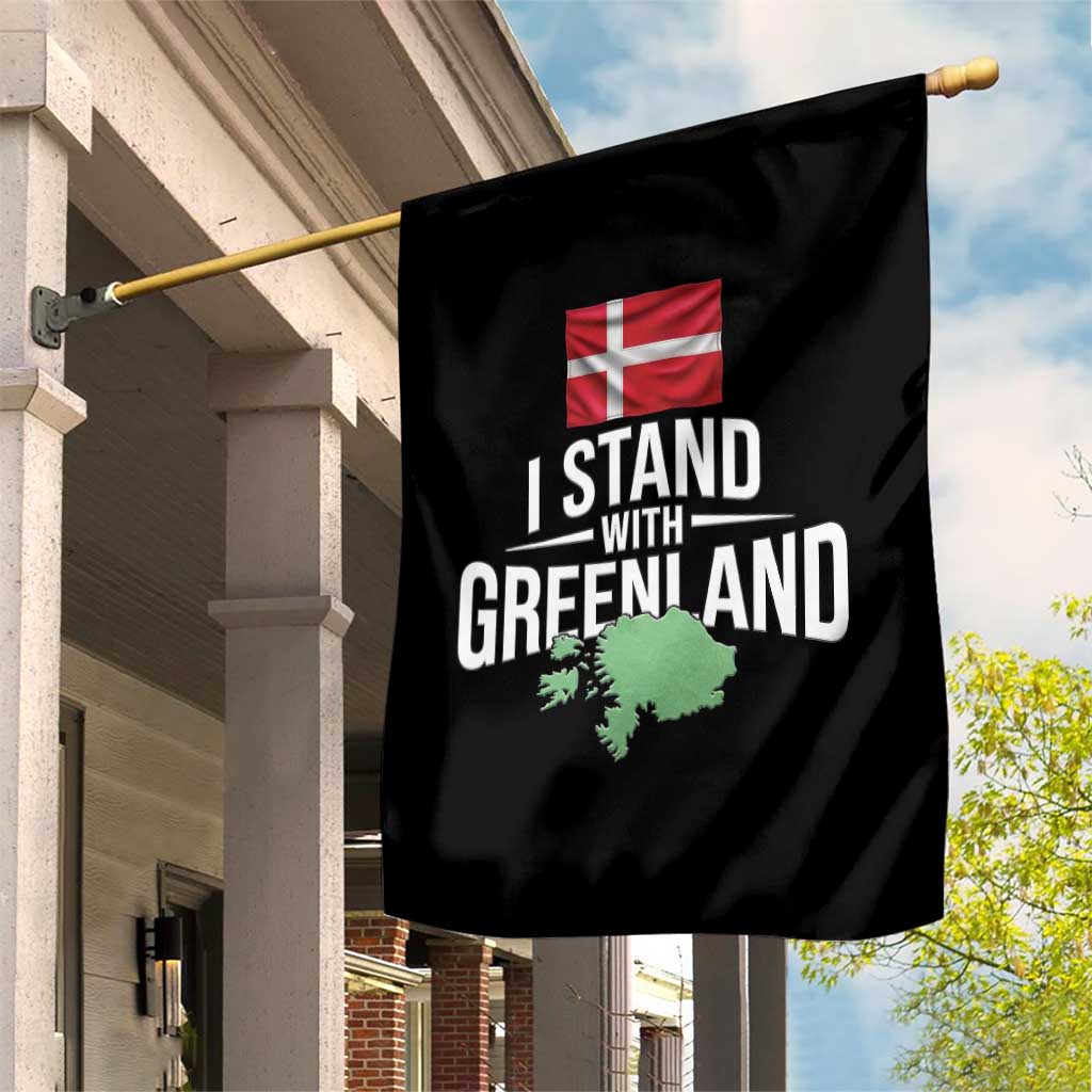 Denmark I Stand With Greenland Garden Flag Danish Flag and Map Unity Support Protest TS02 Print Your Wear