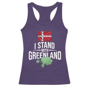 Denmark I Stand With Greenland Racerback Tank Top Danish Flag and Map Unity Support Protest TS02 Purple Print Your Wear