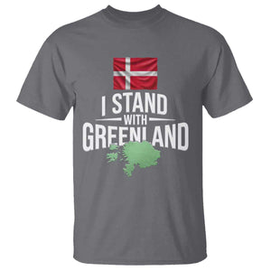 Denmark I Stand With Greenland T Shirt Danish Flag and Map Unity Support Protest TS02 Charcoal Print Your Wear