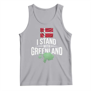 Denmark I Stand With Greenland Tank Top Danish Flag and Map Unity Support Protest TS02 Athletic Heather Print Your Wear