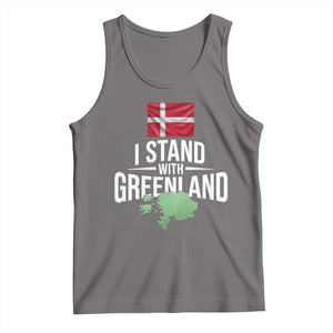 Denmark I Stand With Greenland Tank Top Danish Flag and Map Unity Support Protest TS02 Deep Heather Print Your Wear