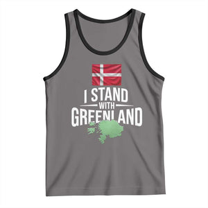 Denmark I Stand With Greenland Tank Top Danish Flag and Map Unity Support Protest TS02 Deep Heather Black Print Your Wear