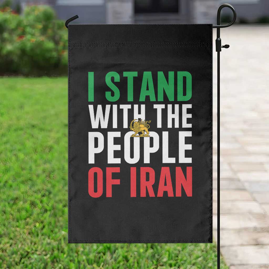 I Stand With The People of Iran Garden Flag Iranian Revolution Freedom Supporter TS02 Print Your Wear