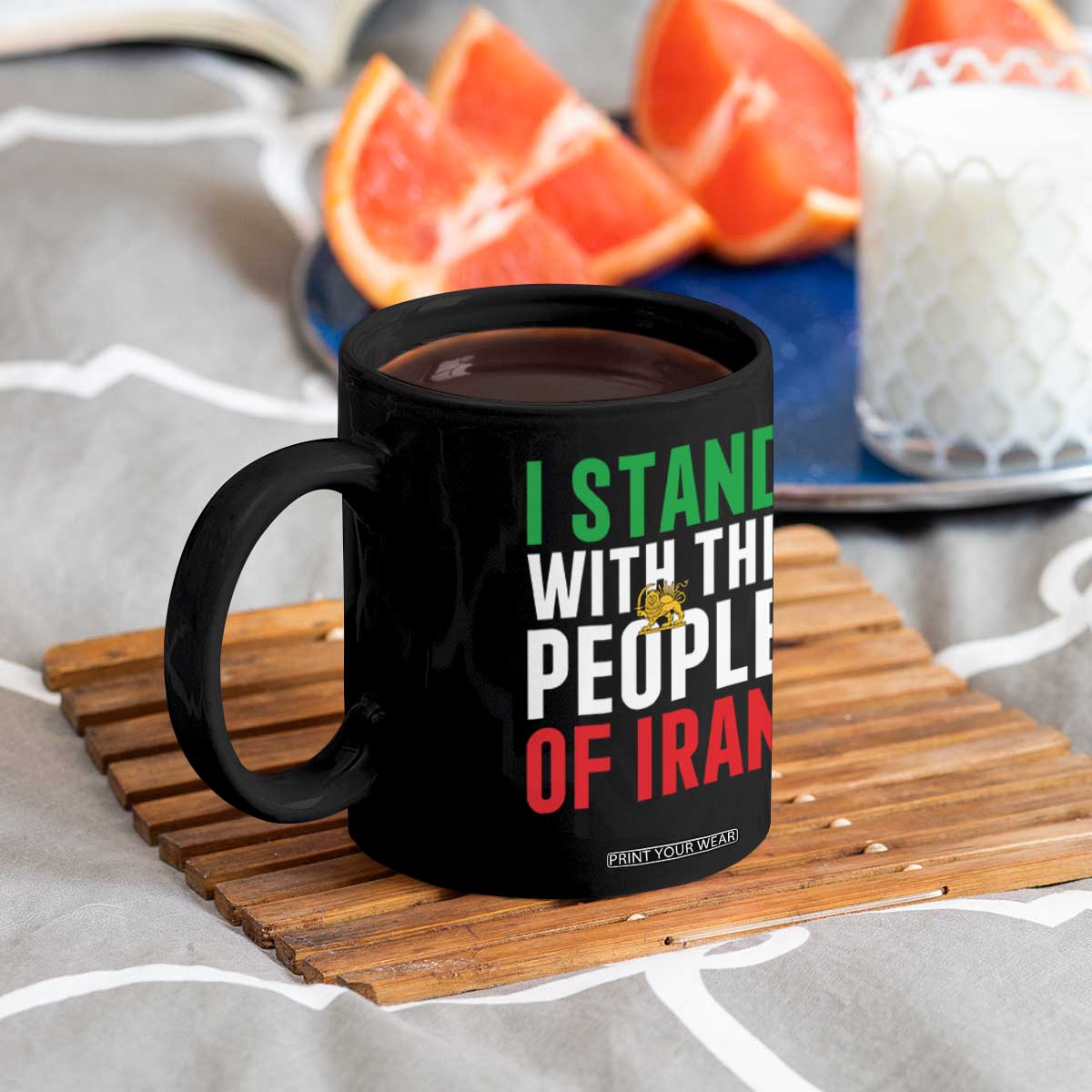 I Stand With The People of Iran Coffee Mug Iranian Revolution Freedom Supporter TS02 Print Your Wear
