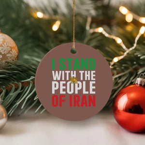I Stand With The People of Iran Ceramic Ornament Iranian Revolution Freedom Supporter TS02 1pc Mocha Print Your Wear