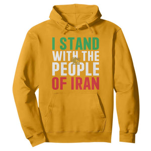 I Stand With The People of Iran Hoodie Iranian Revolution Freedom Supporter TS02 Gold Print Your Wear