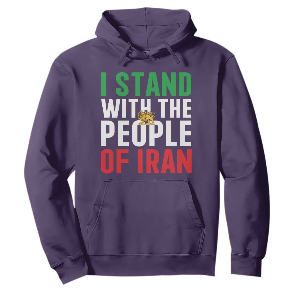 I Stand With The People of Iran Hoodie Iranian Revolution Freedom Supporter TS02 Purple Print Your Wear