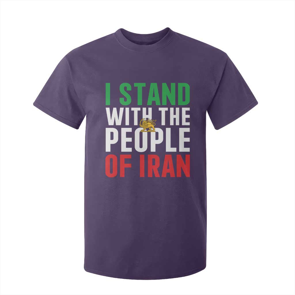 I Stand With The People of Iran T Shirt For Kid Iranian Revolution Freedom Supporter TS02 Purple Print Your Wear
