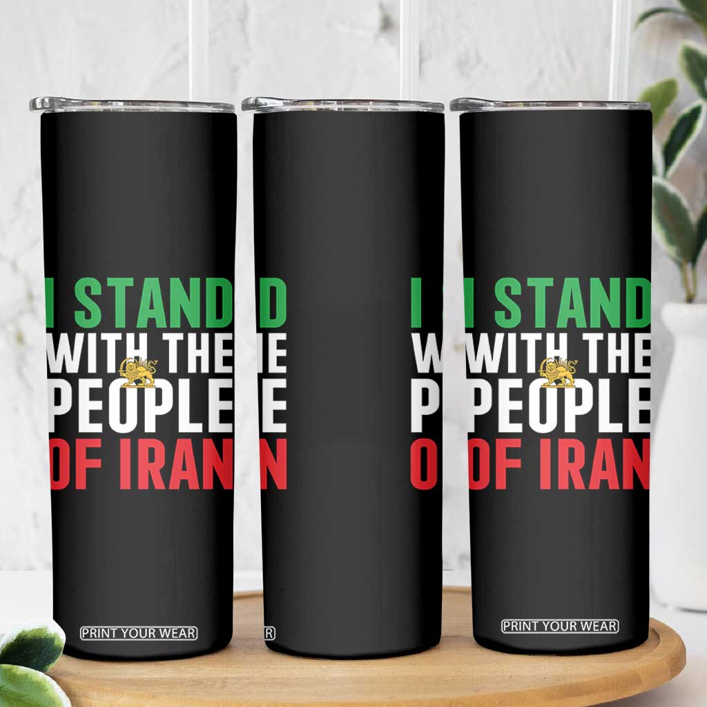 I Stand With The People of Iran Skinny Tumbler Iranian Revolution Freedom Supporter TS02 Print Your Wear