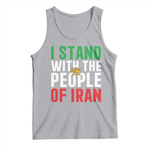 I Stand With The People of Iran Tank Top Iranian Revolution Freedom Supporter TS02 Athletic Heather Print Your Wear