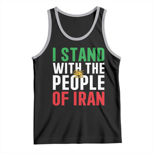 I Stand With The People of Iran Tank Top Iranian Revolution Freedom Supporter TS02 Black Athletic Heather Print Your Wear
