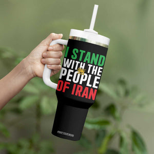 I Stand With The People of Iran Tumbler With Handle Iranian Revolution Freedom Supporter TS02 Print Your Wear