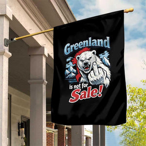Greenland Is Not For Sale Protest Garden Flag Aggressive Polar Bear with Middle Finger Graphic TS02 Print Your Wear