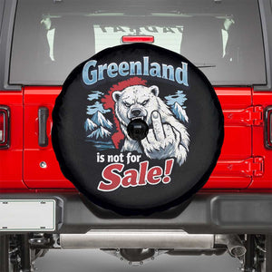 Greenland Is Not For Sale Protest Spare Tire Cover Aggressive Polar Bear with Middle Finger Graphic TS02 Black Print Your Wear
