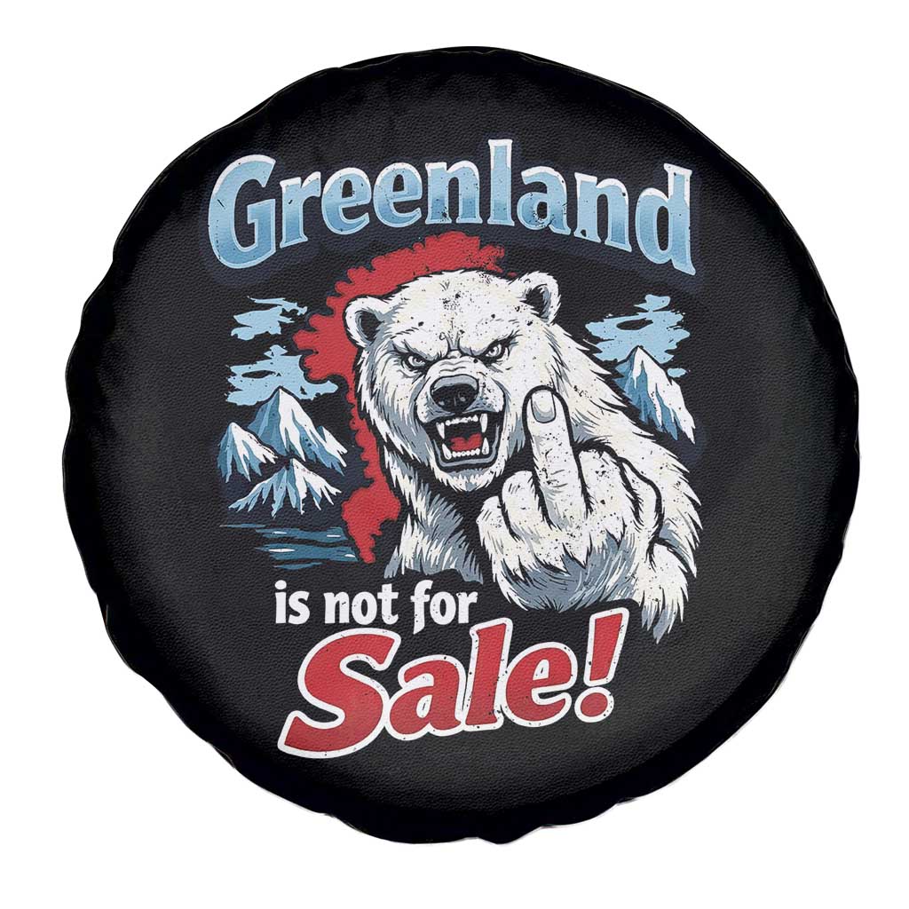 Greenland Is Not For Sale Protest Spare Tire Cover Aggressive Polar Bear with Middle Finger Graphic TS02 Print Your Wear