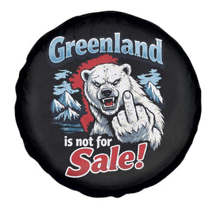 Greenland Is Not For Sale Protest Spare Tire Cover Aggressive Polar Bear with Middle Finger Graphic TS02 Print Your Wear