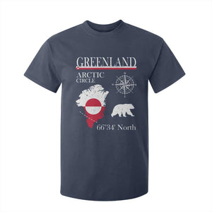 Greenland Arctic Circle T Shirt For Kid Map Compass and Polar Bear Adventure TS02 Navy Print Your Wear