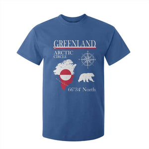 Greenland Arctic Circle T Shirt For Kid Map Compass and Polar Bear Adventure TS02 Royal Blue Print Your Wear