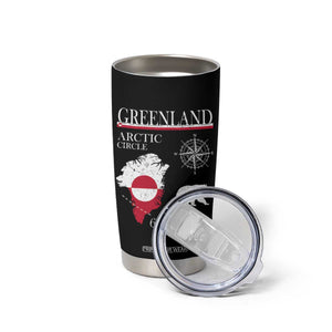Greenland Arctic Circle Tumbler Cup Map Compass and Polar Bear Adventure TS02 Print Your Wear