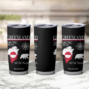 Greenland Arctic Circle Tumbler Cup Map Compass and Polar Bear Adventure TS02 Print Your Wear