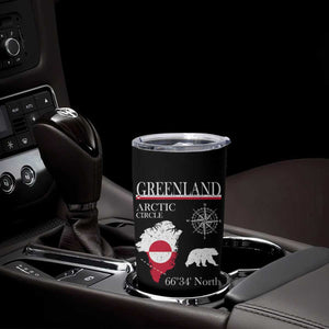 Greenland Arctic Circle Tumbler Cup Map Compass and Polar Bear Adventure TS02 Print Your Wear