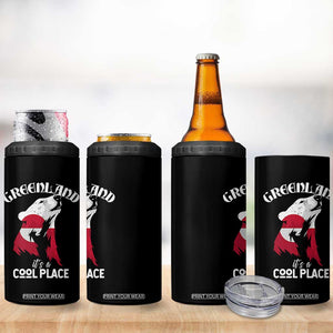 Polar Bear Greenland Flag Graphic 4 in 1 Can Cooler Tumbler It's a Cool Place Arctic Circle TS02 Print Your Wear